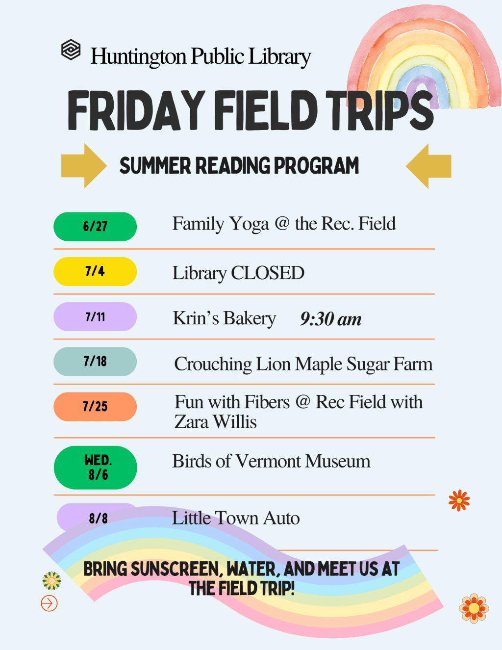 Friday Field Trips